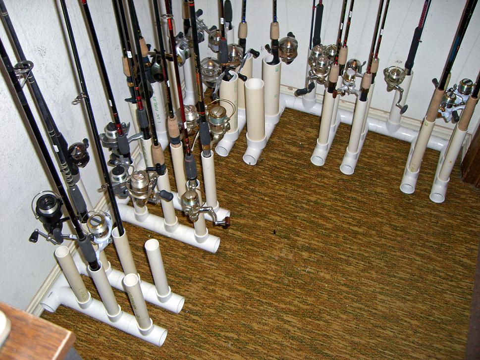 Pvc Fishing Rod Holders Storage Ideas | Car Interior Design